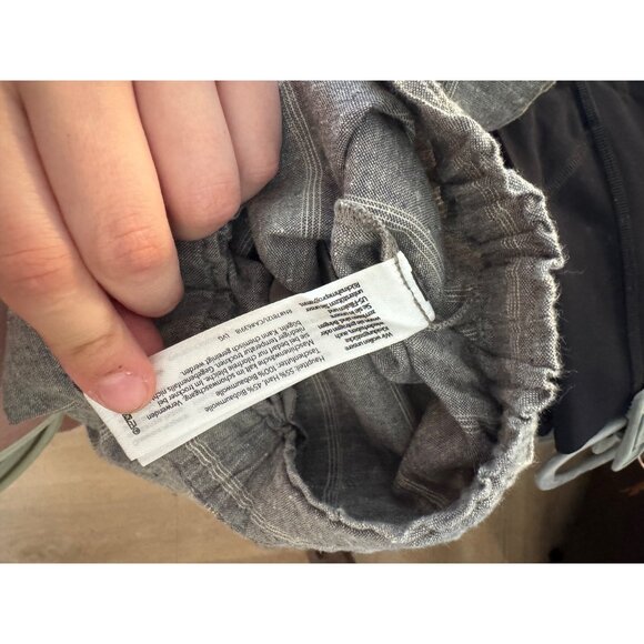 Eileen Fisher Hemp Organic Cotton Striped Tapered Straight Leg Pant Size Medium - Picture 4 of 5